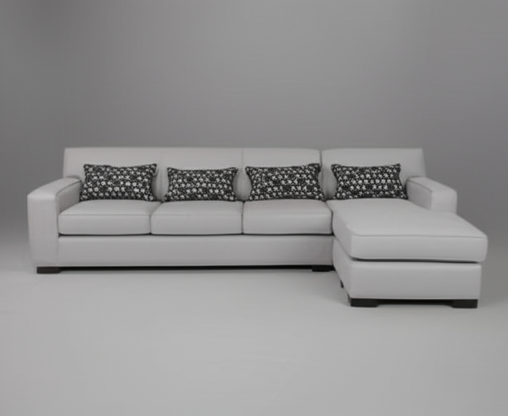 White L-Shaped Sectional